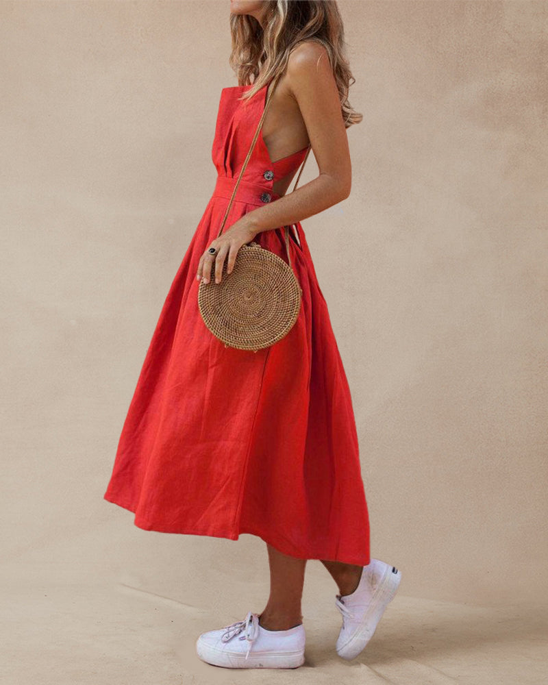 Chic-Chiffon-Kleid | Rückenfreies Sommerkleid mit Spitze