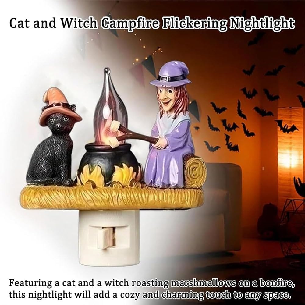 (50% Rabatt) - SpectraFlame® | GhostGlow Nachtlicht – LED-Geisterflackern für Halloween