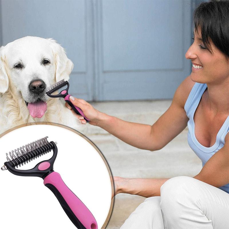 1+1 Gratis | CoatGleam™ Tierbürste | Reduziert Haarausfall | Glänzendes Fell | Für alle Fellarten