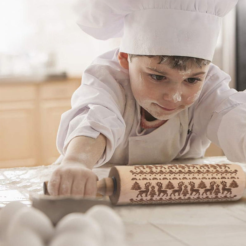 HolidayCarve® | PatternRod Baking Pattern Rod – Festive Embossing for Cookies