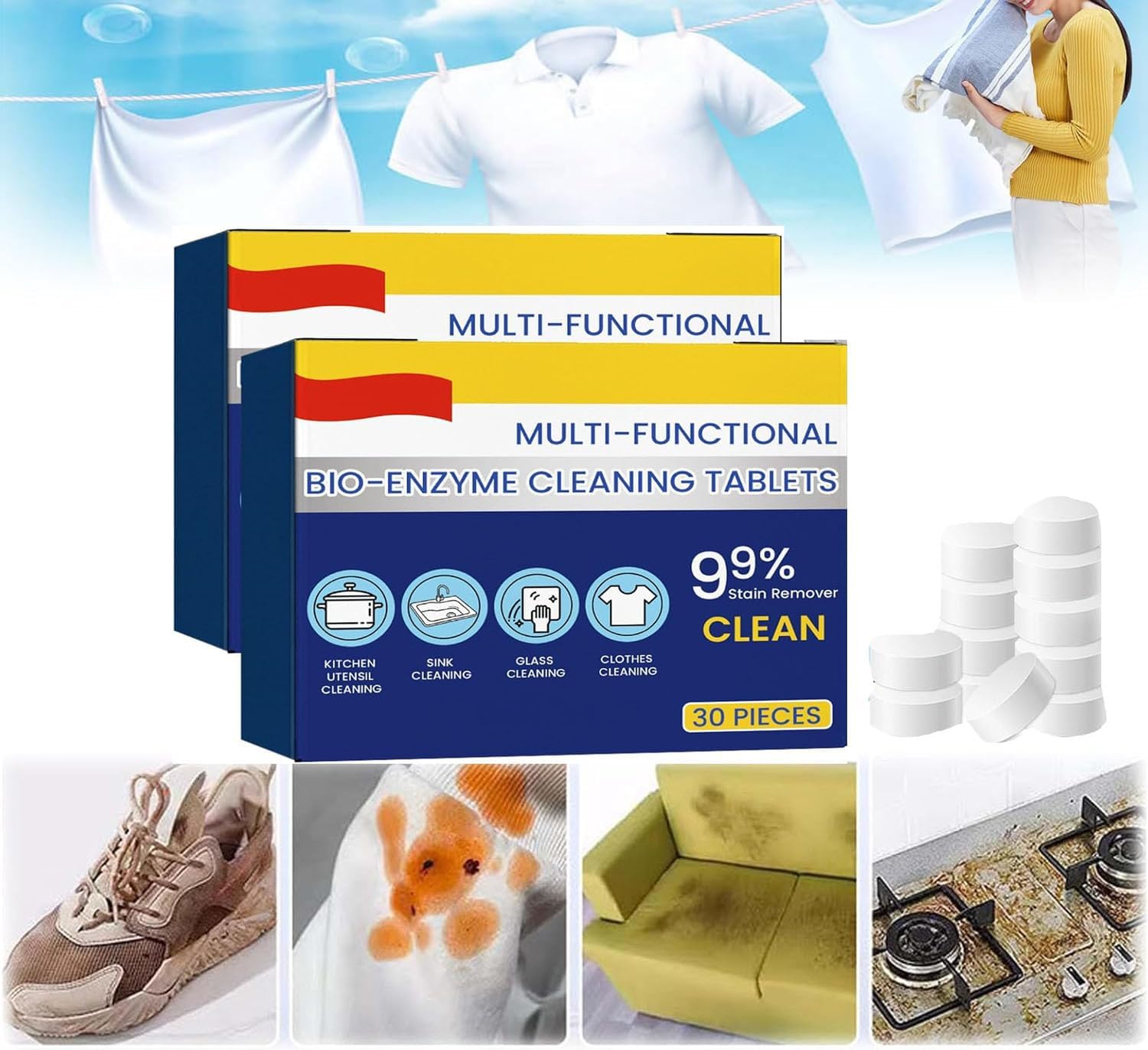 1+1 GRATIS | Purivo™ | Allzweck-Enzymtabletten