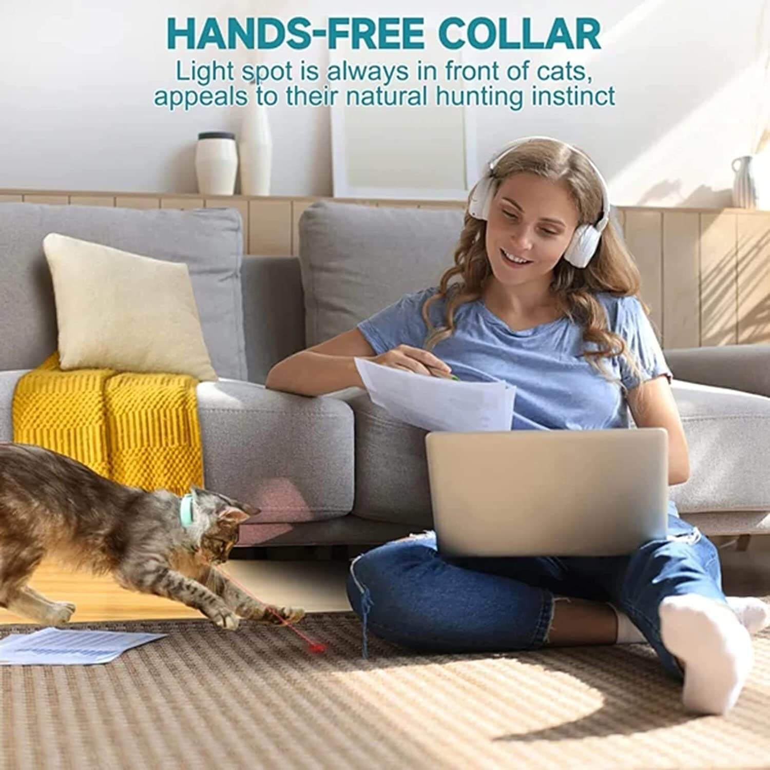 GlowChase | Play Light Halsband für Kätzchen & kleine Hunde