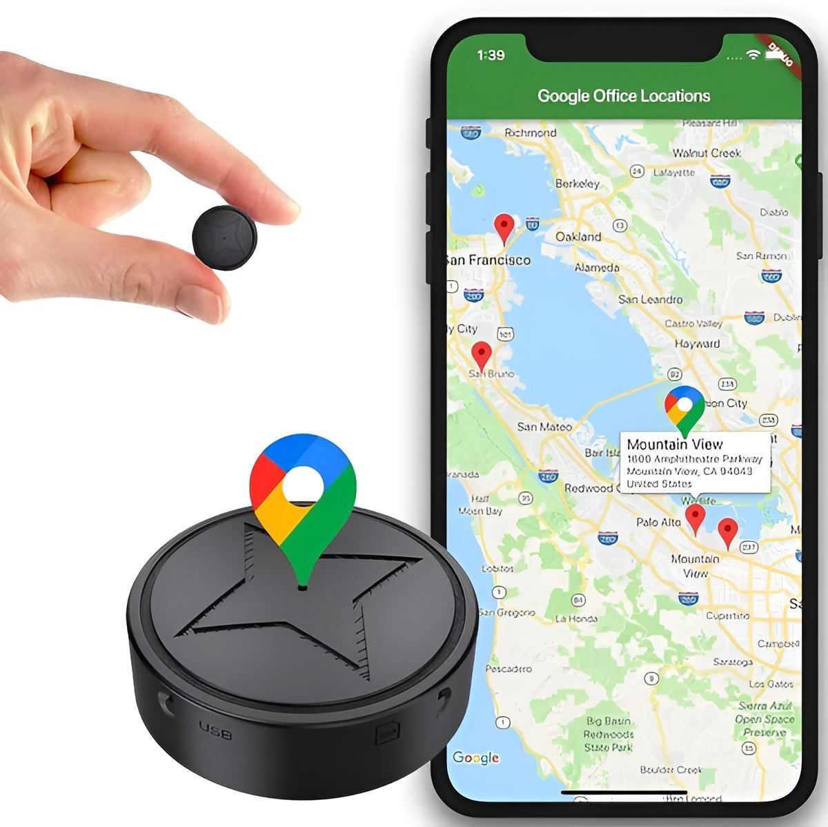 Trackiq™ | Magnetischer Mini-GPS-Tracker