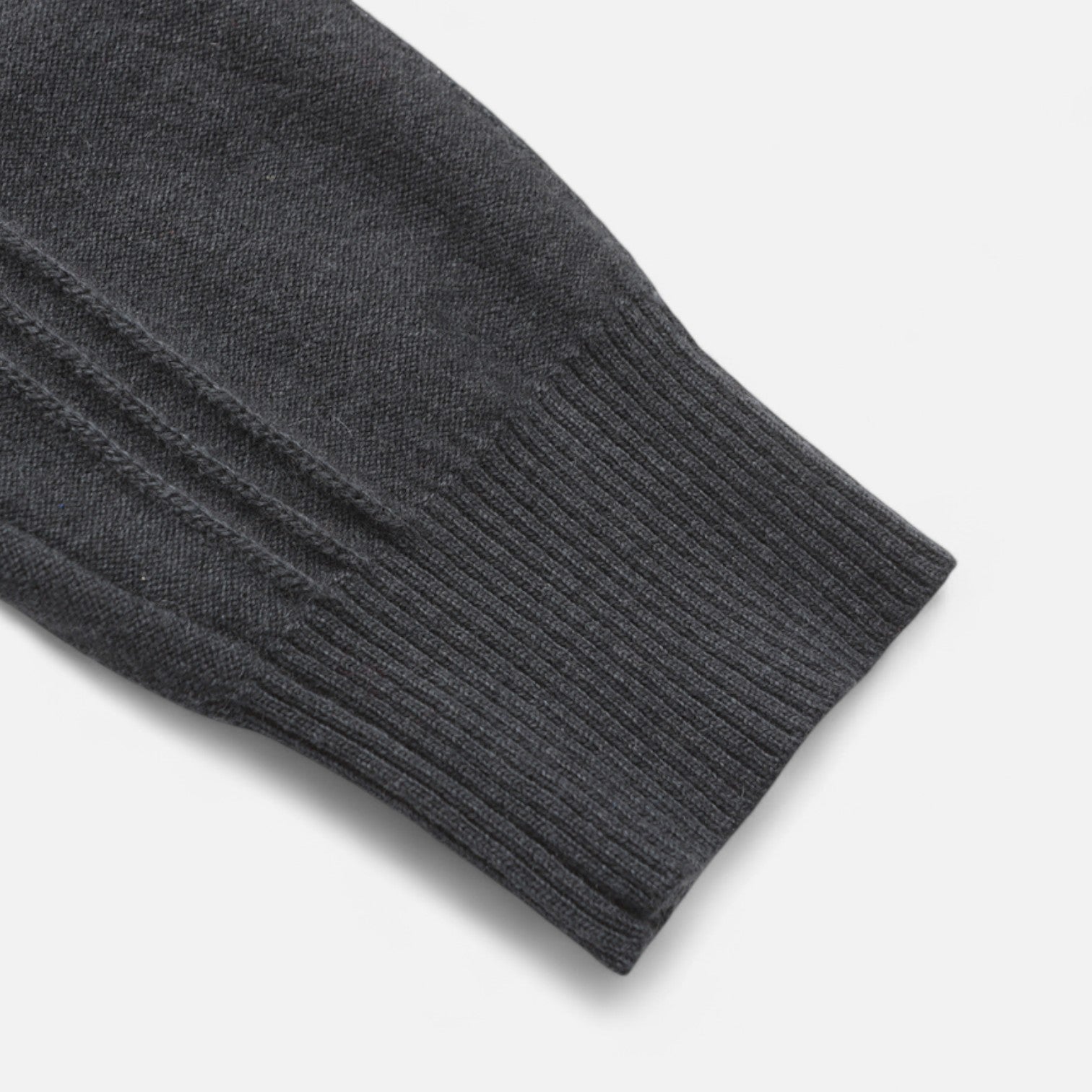 Men's Ribbed Half-Zip Cashmere - 100% Pure Cashmere, Discreet Luxury in Motion