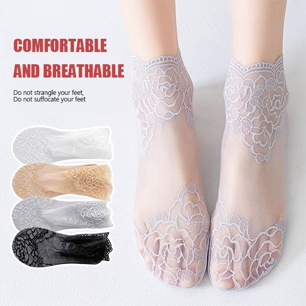 50% RABATT | LaceStride™ | Unsichtbare Spitzensocken
