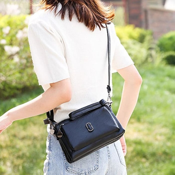 CityCarry® | MaxiCross Damen-Umhängetasche – hochwertiges Leder mit Vintage-Look