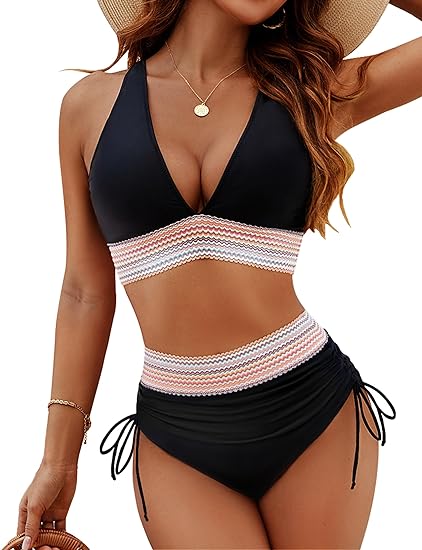 Zenvada | Bikini-Sets mit hoher Taille und Bauchansatz