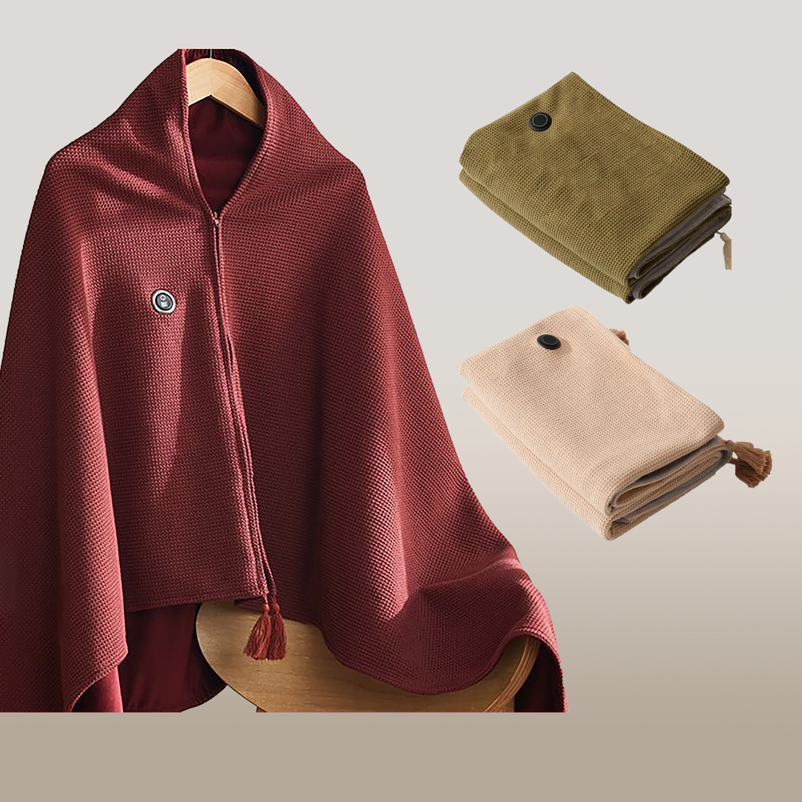 CozyVolt™ | Tragbarer Heizdecke-Schal