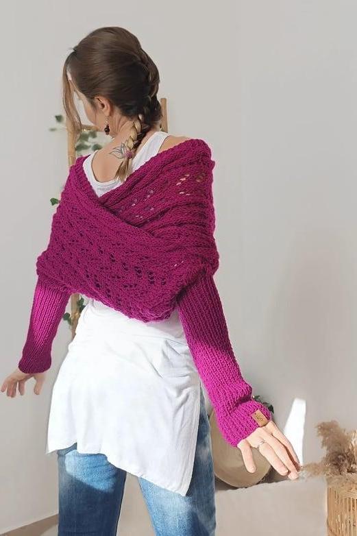 Zenina® | Doppelten Ärmeln Shawl Schal