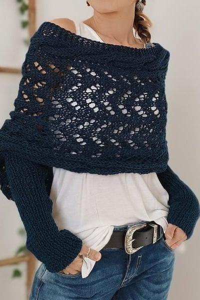 Zenina® | Doppelten Ärmeln Shawl Schal