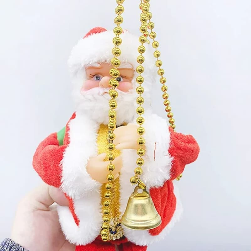 MerryClimb® | SantaTone Weihnachtsmann mit Musik – kletternde Dekofigur