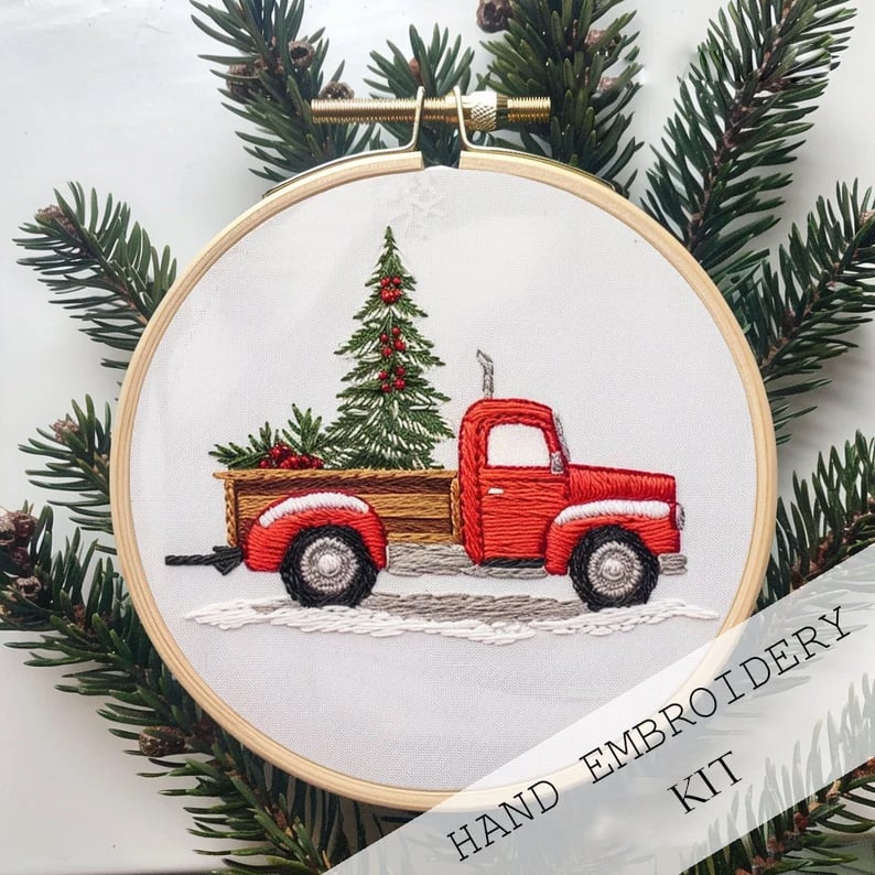 FrostMuse® | StitchScape Stickset – gemütliche Stickkunst für die Feiertage