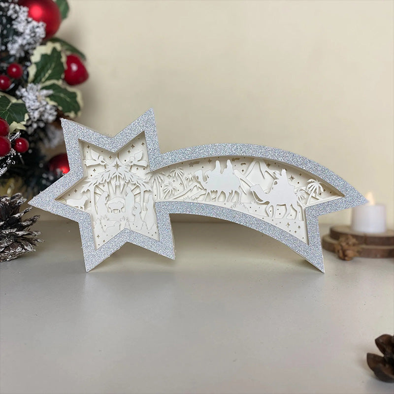 LumiStar® | WoodGlow LED-Sternlampe – Gemütliche Weihnachtsdekoration aus Holz