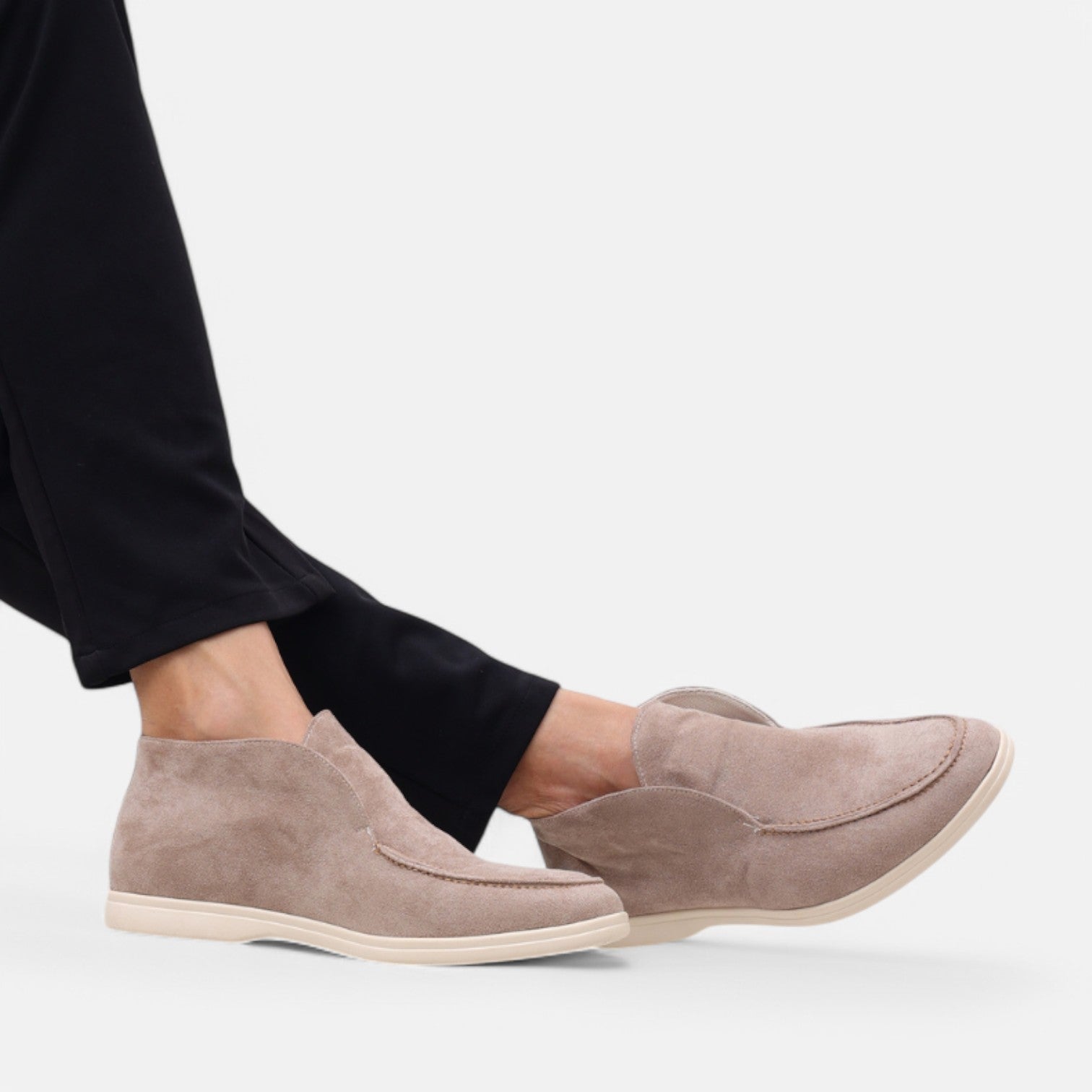 High-Top Suede Loafers – Classic Luxury for Men