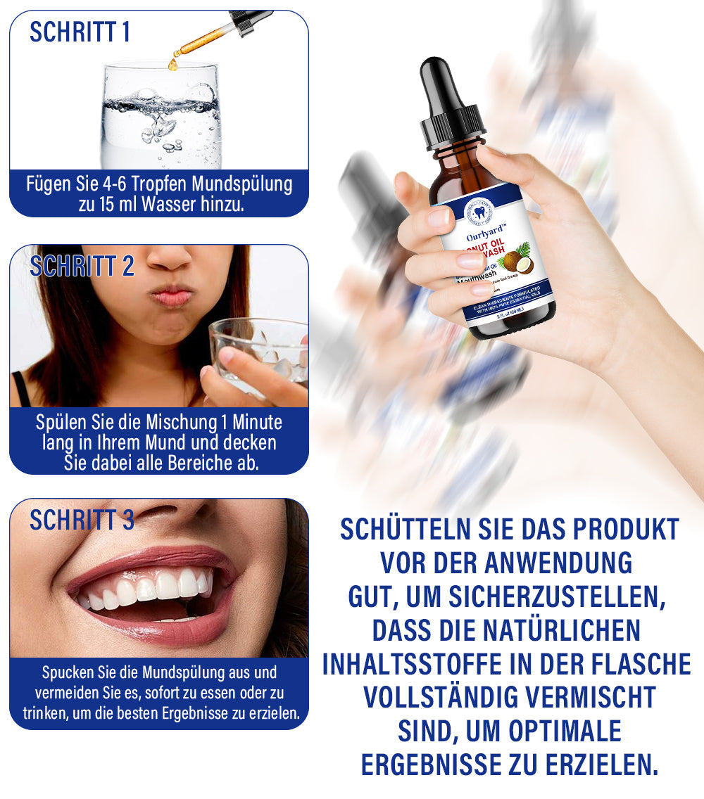 CocoBreathe™ | Kokosöl-Mundspülung für frischen Atem und antibakterielle Wirkung