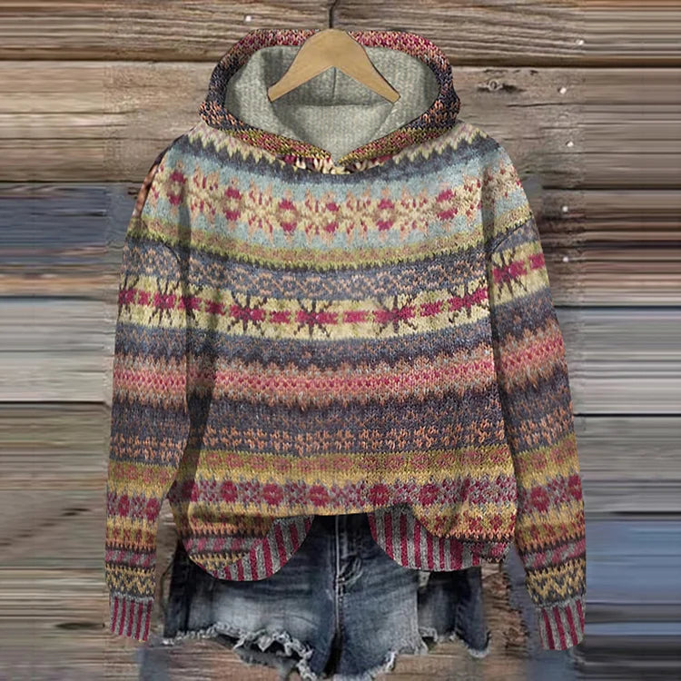 PAOLA™ | ETHNISCHER KAPUZENPULLOVER