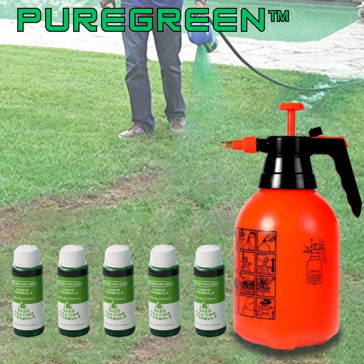 1+1 GRATIS | PureGreen™ | Der einfache Weg zu einem dichten, grünen Rasen!