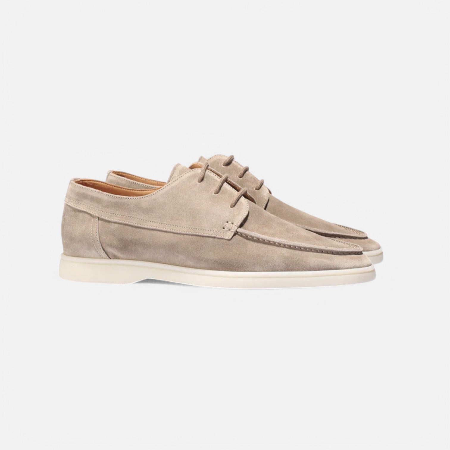 Suede Loafers for Men with Laces