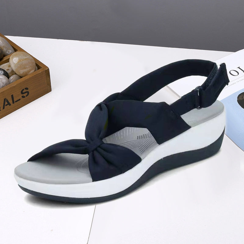BreezLift™ | Damen schlichte Fischmaul-Plateausandalen