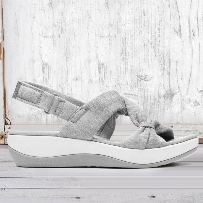 BreezLift™ | Damen schlichte Fischmaul-Plateausandalen