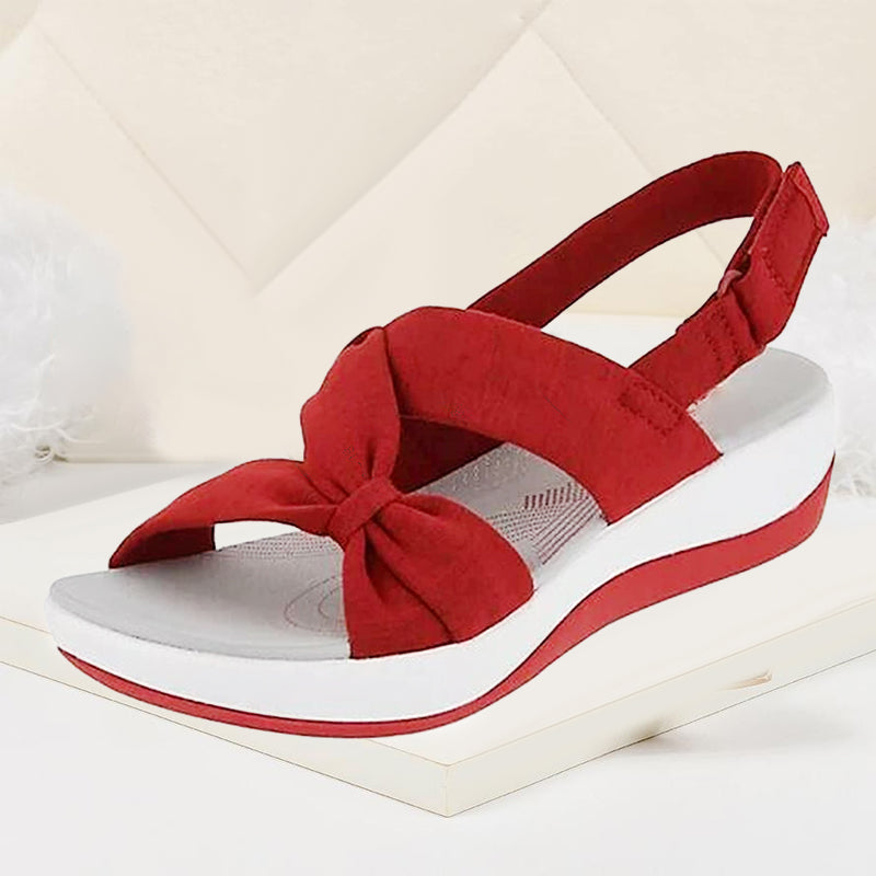 BreezLift™ | Damen schlichte Fischmaul-Plateausandalen