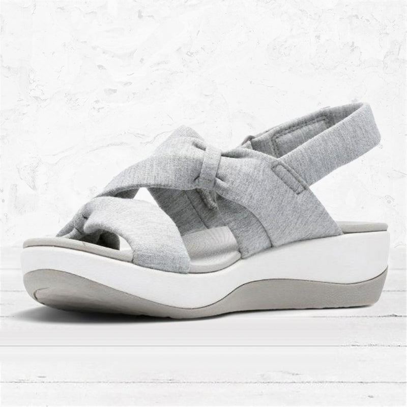 BreezLift™ | Damen schlichte Fischmaul-Plateausandalen