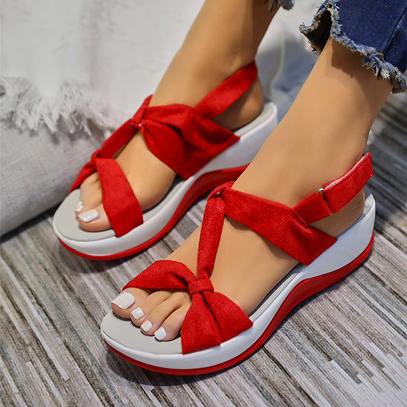BreezLift™ | Damen schlichte Fischmaul-Plateausandalen