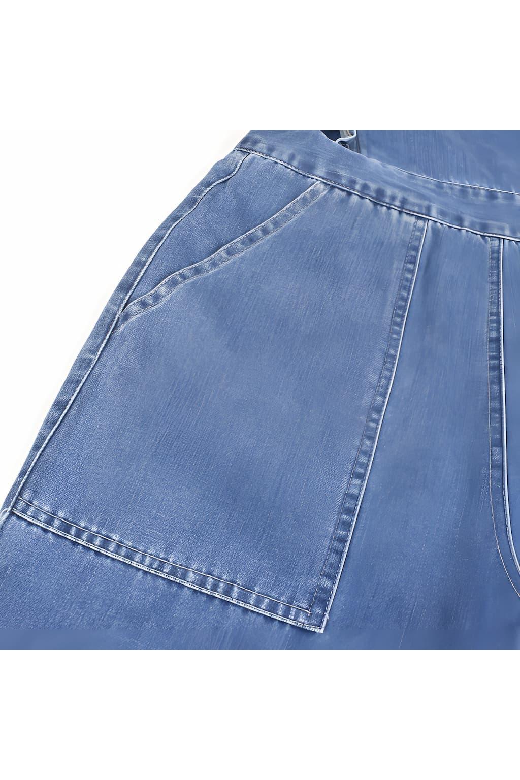 DenimDynasty™ Denim-Overall mit offenem Rücken