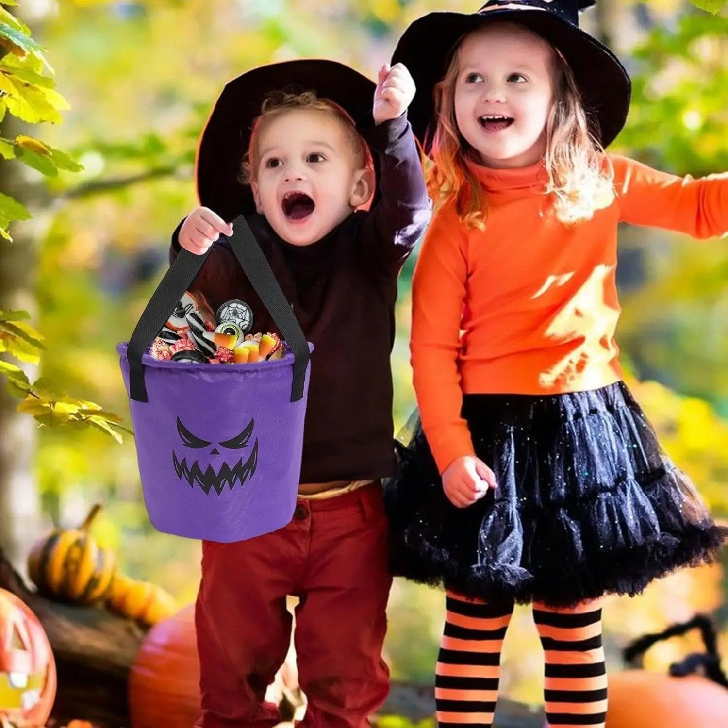 GlowTote® Kinder Halloween Korb