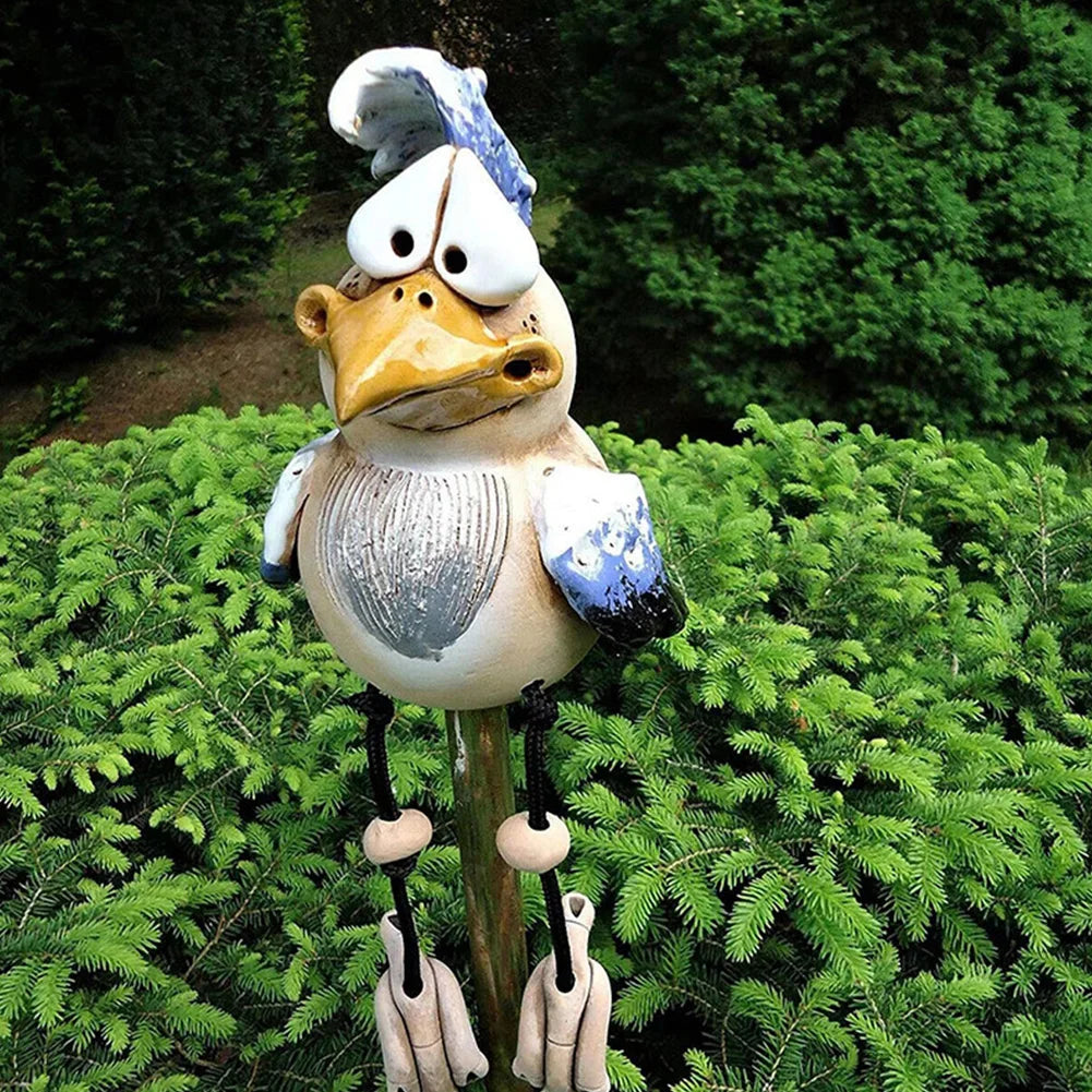 (1+1 Gratis) Birdie - Langlebige Hühnerdekoration aus Kunstharz für eine witzige Umgestaltung des Gartens