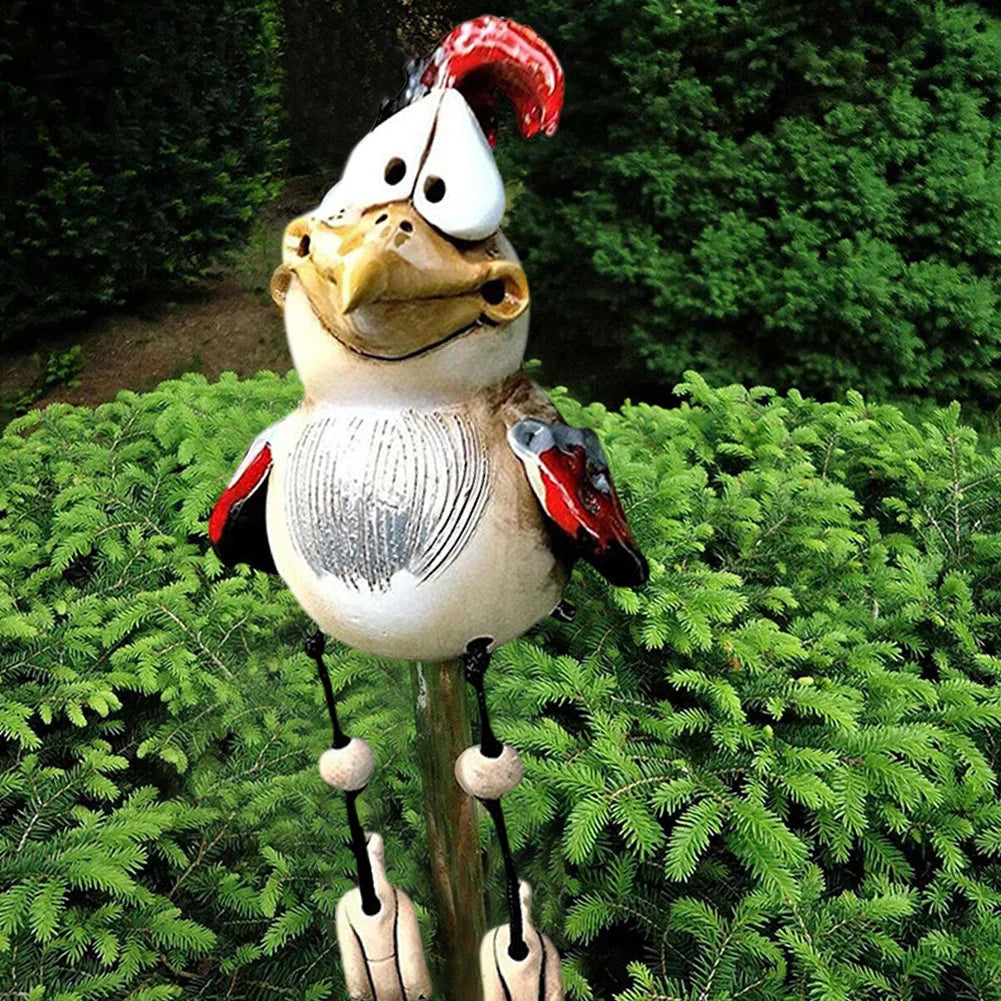 (1+1 Gratis) Birdie - Langlebige Hühnerdekoration aus Kunstharz für eine witzige Umgestaltung des Gartens