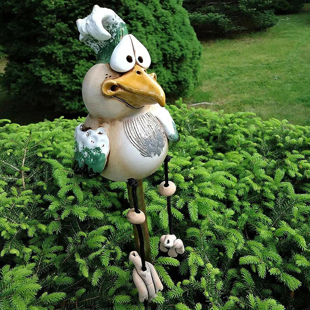 (1+1 Gratis) Birdie - Langlebige Hühnerdekoration aus Kunstharz für eine witzige Umgestaltung des Gartens