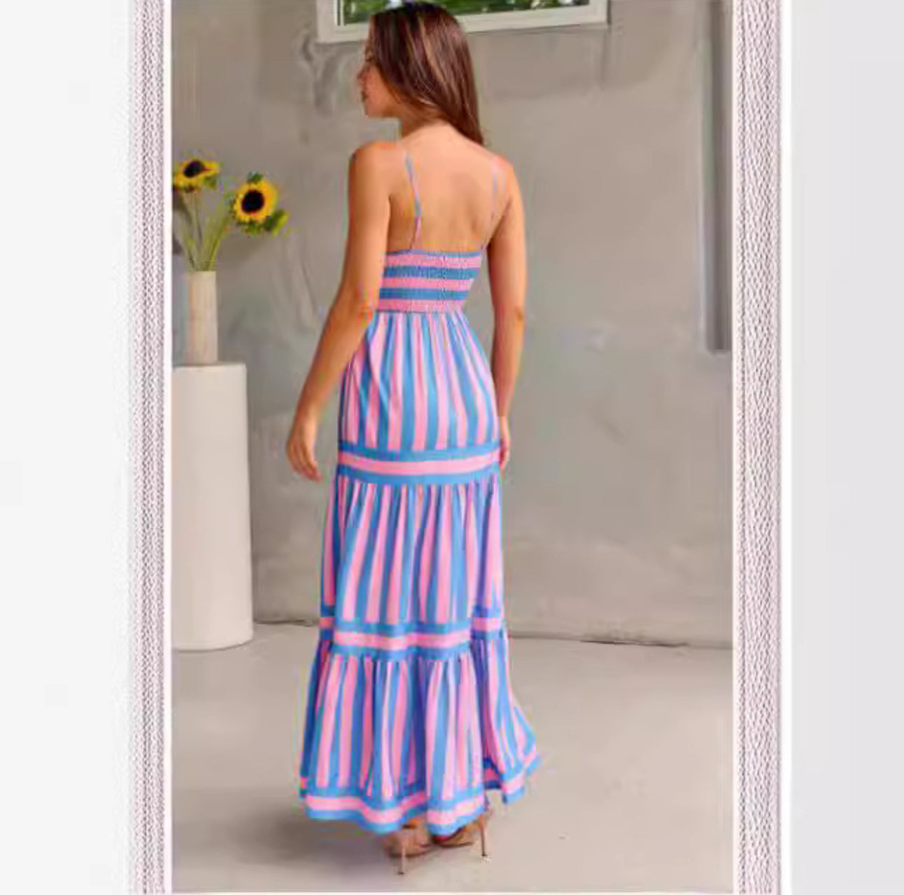 50% RABATT | Strisole™ | SUNSET STRIPES MAXI-KLEID