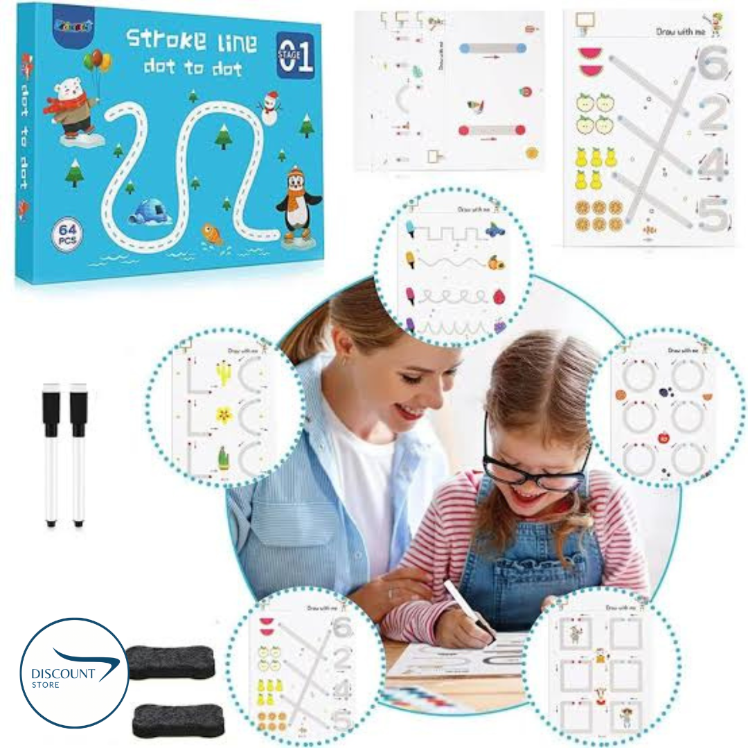 TraceTales® | Wiederverwendbares Arbeitsheft zum Nachzeichnen für Kinder