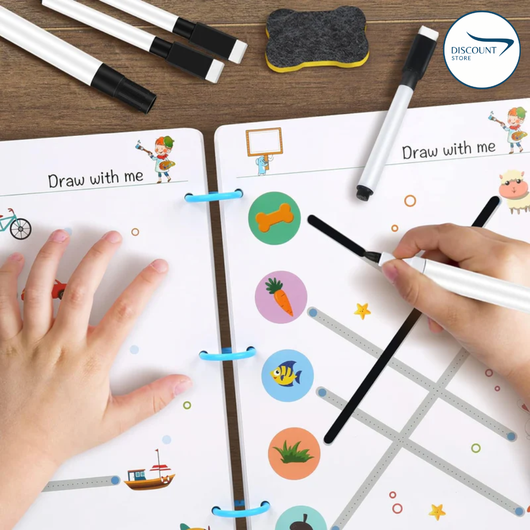 TraceTales® | Wiederverwendbares Arbeitsheft zum Nachzeichnen für Kinder
