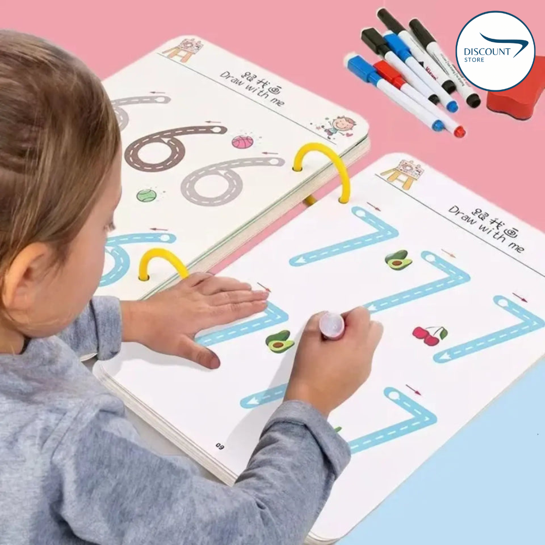 TraceTales® | Wiederverwendbares Arbeitsheft zum Nachzeichnen für Kinder
