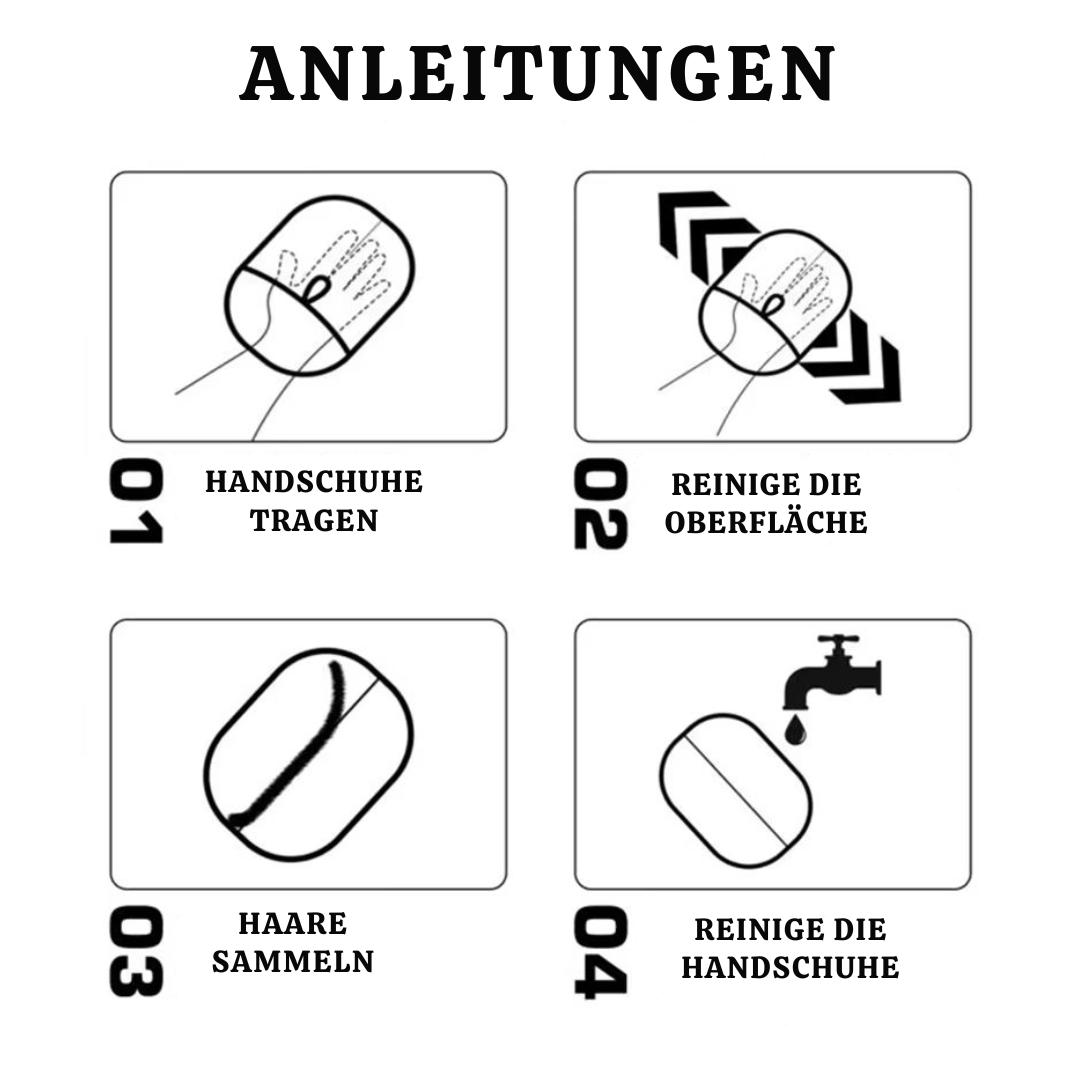 1+3 Gratis | Lintora™ | Handschuhe zur Haarentfernung bei Tieren