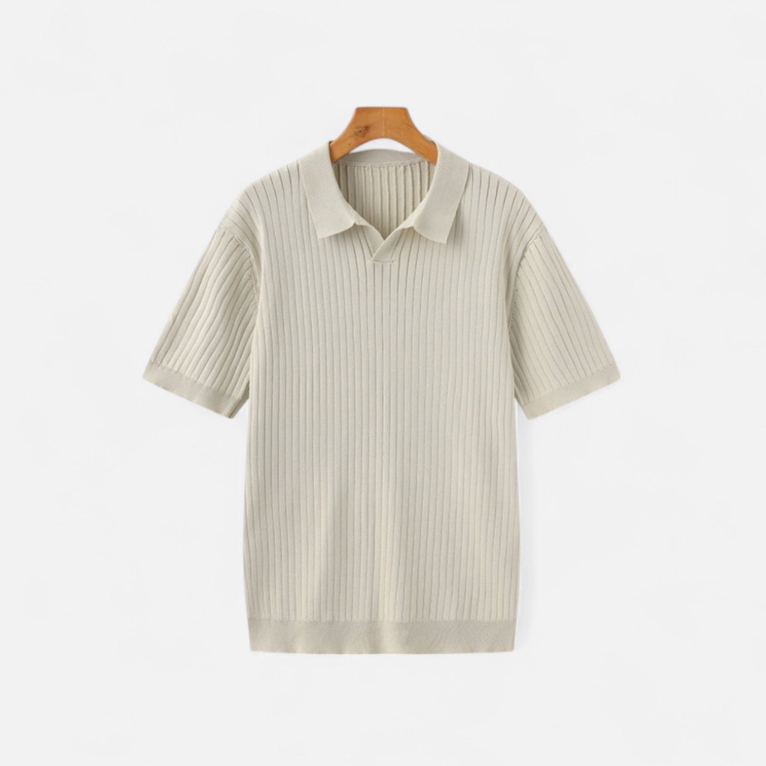 Ribbed Polo for Men - Quality Texture, Timeless Casual Style