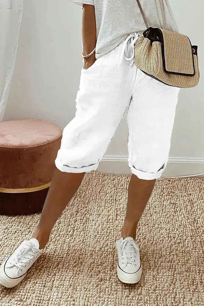 Mellanie™ | Baumwoll Leinen Damen Shorts