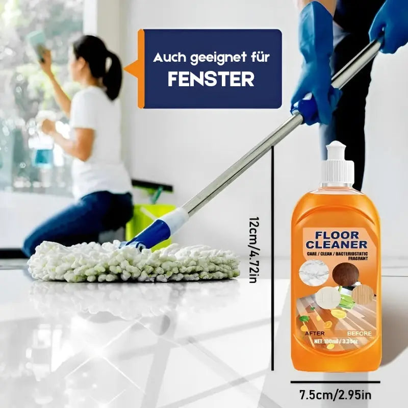 Bodenreiniger Flüssig Konzentrat 100ml für Fliesen, Holz und Marmor, antibakterielles Reinigungsmittel mit frischem Zitrusduft, entfernt Flecken und Schmutz