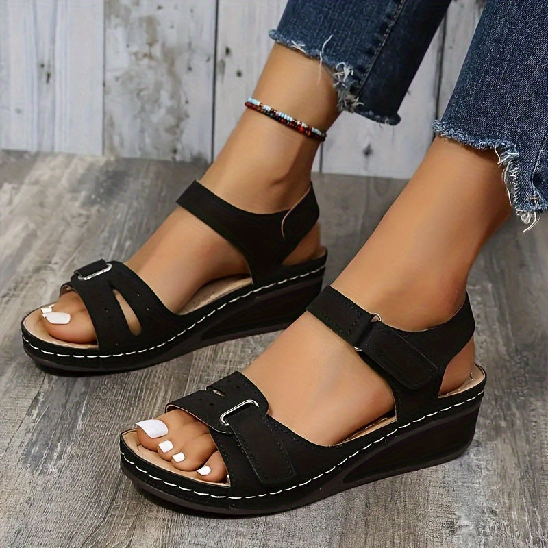 LuxiSole™ | Bequeme Plateau Sandalen Damen – Soft-Fußbett