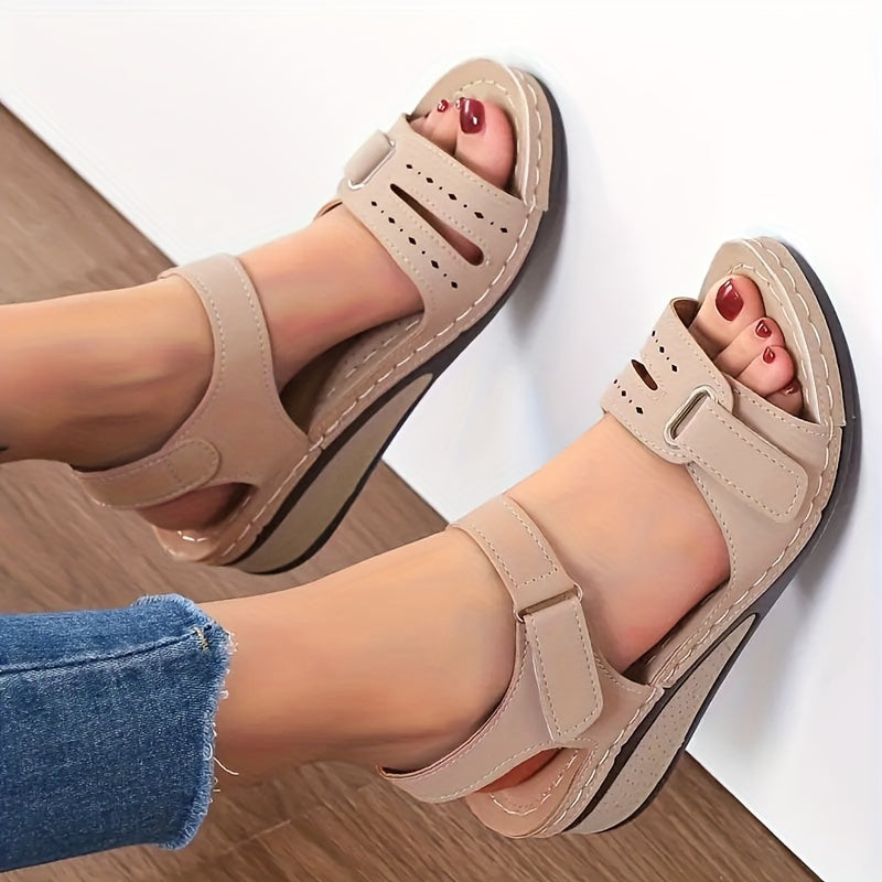 LuxiSole™ | Bequeme Plateau Sandalen Damen – Soft-Fußbett