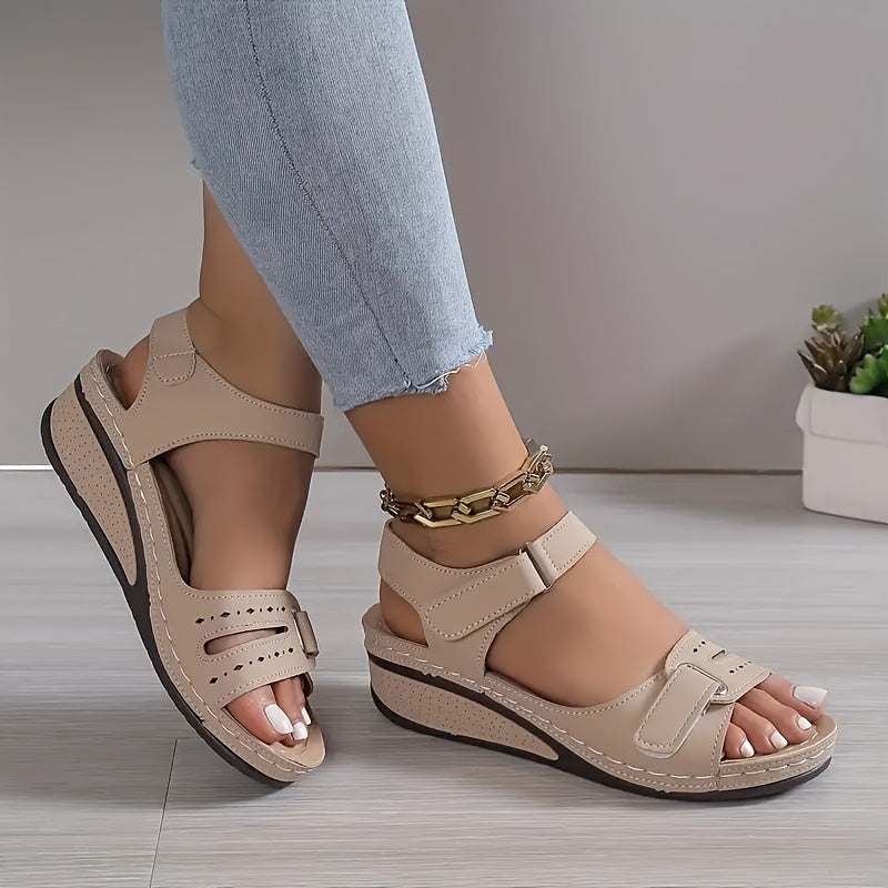 LuxiSole™ | Bequeme Plateau Sandalen Damen – Soft-Fußbett