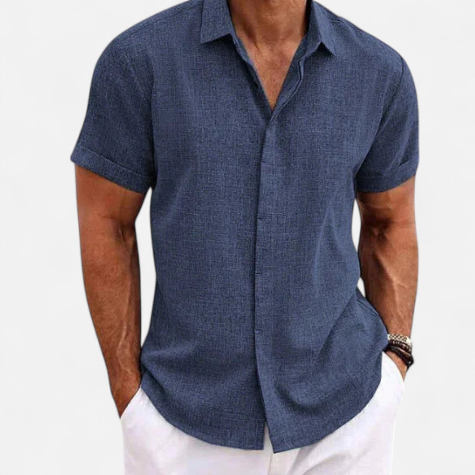 Short Sleeve Casual Linen Shirt – Light Sophistication, Everyday Comfort