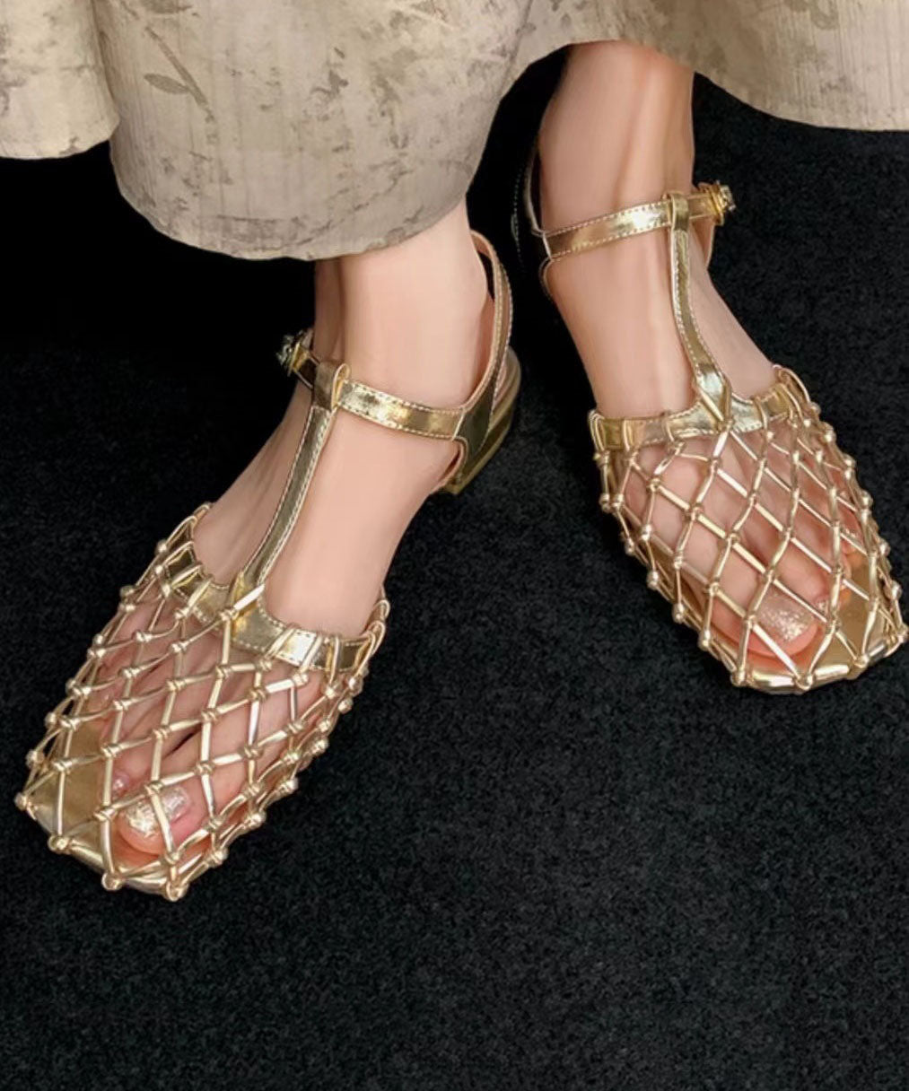 Bucklisse™ | Neue französische Sandalen mit hohlem Schnallenriemen in Gold