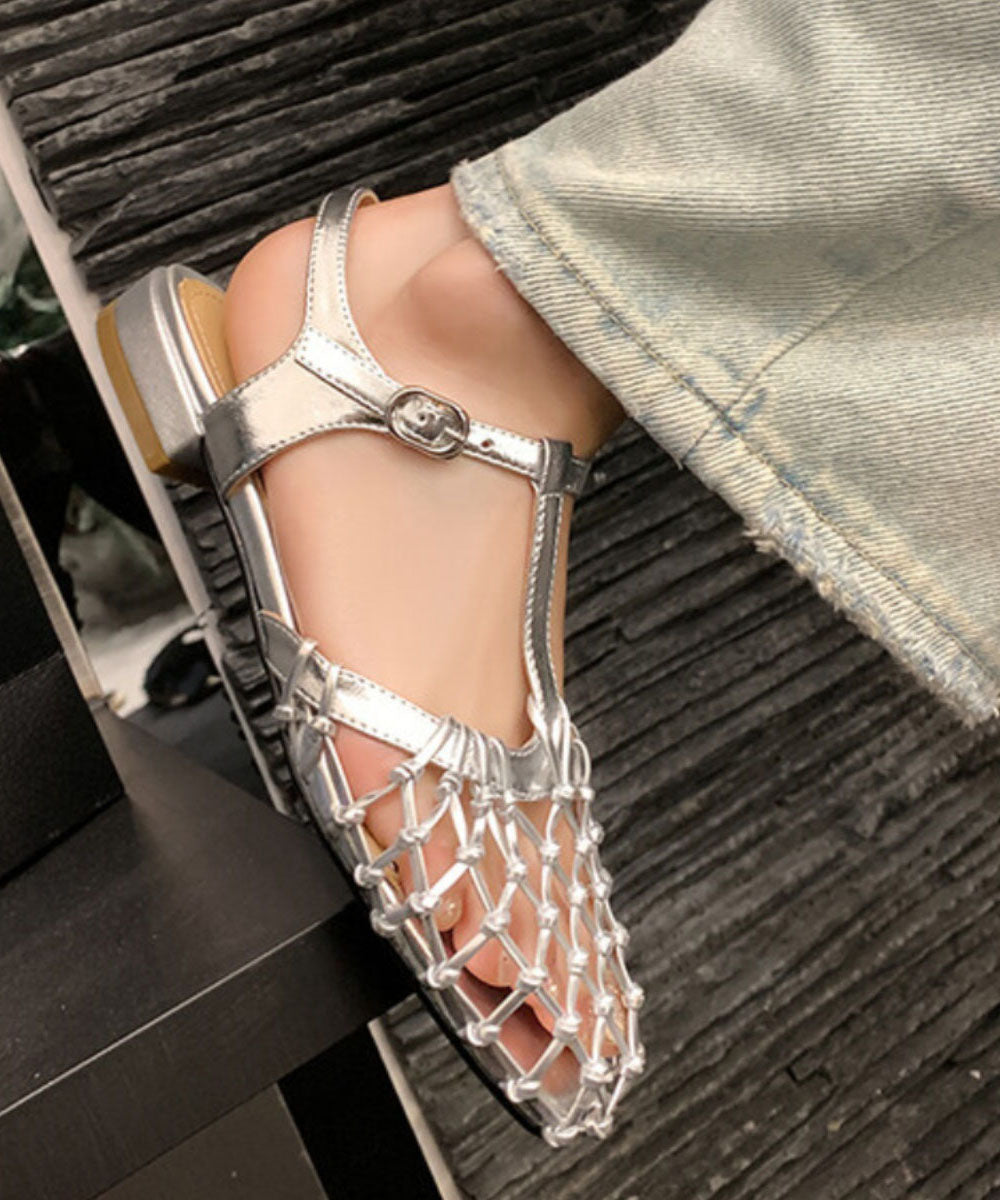 Bucklisse™ | Neue französische Sandalen mit hohlem Schnallenriemen in Gold