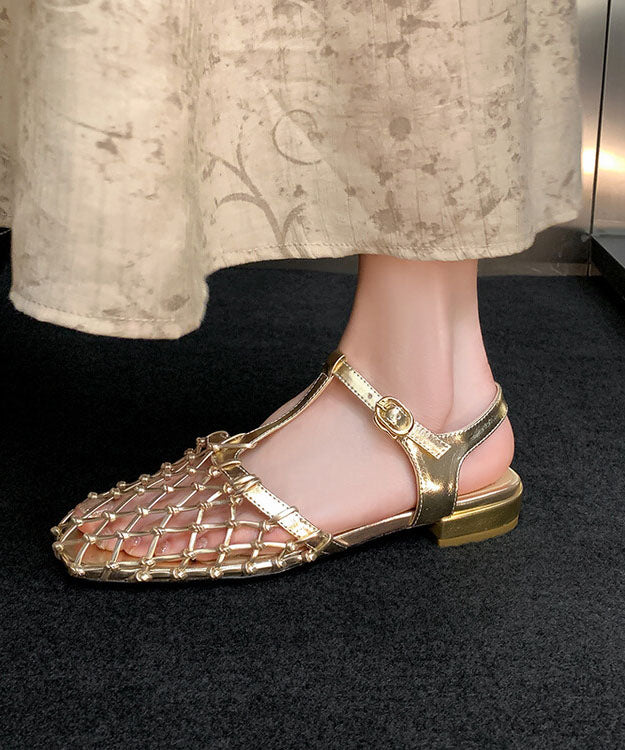 Bucklisse™ | Neue französische Sandalen mit hohlem Schnallenriemen in Gold