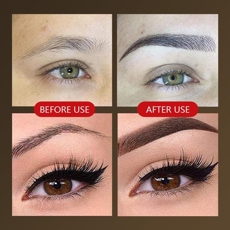 Augenbrauen Stift wasserdicht, Eyebrow Pen für präzises Augenbrauen Contouring, langanhaltender Make-up Stift für natürliche und volle Brauen