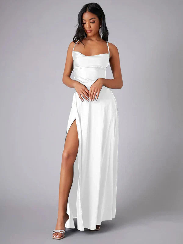Alvaree® | Elegantes Maxikleid aus Satin