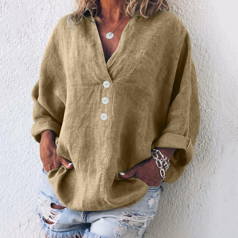 Lucia - Stilvoller Baumwoll-Leinen-Pullover